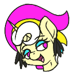 Size: 150x150 | Tagged: safe, artist:cafecomponeis, part of a set, oc, oc only, oc:trinity deblanc, species:pony, emote, icon, profile, profile picture, set:trinity emotes, solo