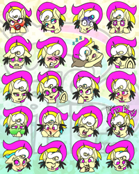 Size: 600x750 | Tagged: safe, artist:cafecomponeis, part of a set, oc, oc only, oc:trinity deblanc, species:pony, blushing, emote, icon, profile, profile picture, set:trinity emotes, solo, x eyes