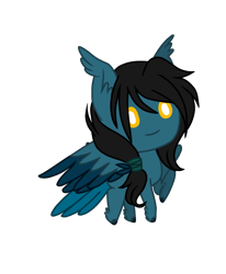 Size: 1400x1700 | Tagged: safe, artist:t-aroutachiikun, oc, oc:mystic flare, species:pegasus, species:pony, chibi, male, simple background, solo, tail feathers, transparent background