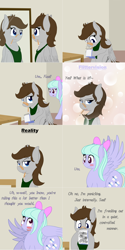 Size: 2562x5128 | Tagged: safe, artist:phoenixswift, character:flitter, oc, oc:fuselight, species:pegasus, species:pony, ask fuselight, female, mare, mouth hold, notepad, pencil, rule 63