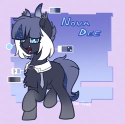Size: 1758x1751 | Tagged: safe, artist:puetsua, oc, oc only, oc:nova dee, species:pony, chest fluff, female, looking at you, mare, open mouth, raised hoof, raised leg, smiling, solo