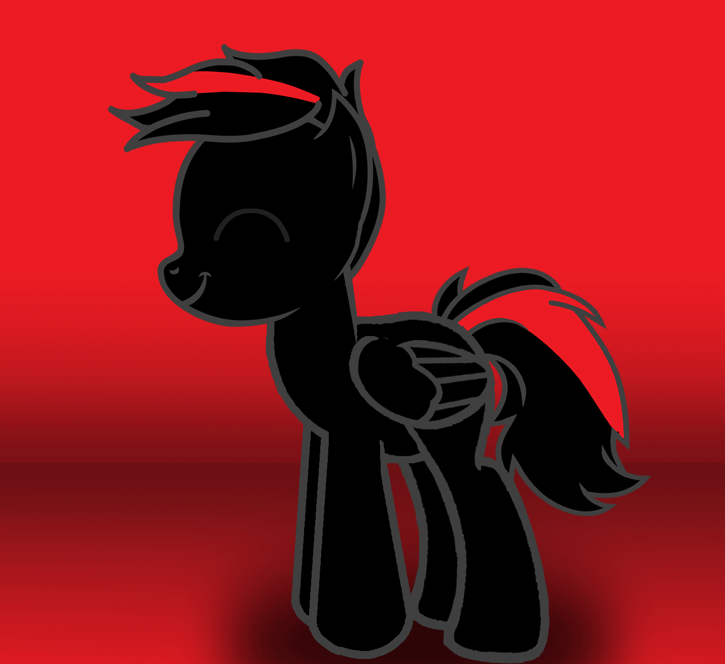 Size: 1440x1320 | Tagged: safe, artist:agkandphotomaker2000, oc, oc:arnold the pony, species:pegasus, species:pony, animated, gif, happy, jumping, red and black mane, red and black oc