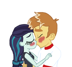 Size: 1464x1355 | Tagged: safe, artist:bigpurplemuppet99, character:coloratura, character:feather bangs, ship:colorabangs, my little pony:equestria girls, female, kissing, male, shipping, straight