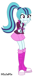 Size: 630x1267 | Tagged: safe, artist:mixiepie, character:sonata dusk, equestria girls:rainbow rocks, g4, my little pony: equestria girls, my little pony:equestria girls, boots, clothing, cute, female, happy, miniskirt, ponytail, shoes, signature, simple background, skirt, smiling, socks, solo, sonatabetes, transparent background, vector