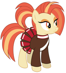 Size: 4504x5000 | Tagged: safe, artist:dragonchaser123, character:shimmy shake, species:pony, episode:2-4-6 greaaat, absurd resolution, cheerleader, clothing, cute, female, mare, shakeabetes, simple background, solo, transparent background, vector