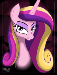 Size: 1416x1888 | Tagged: safe, artist:killryde, character:princess cadance, bust, female, portrait, smiling, solo