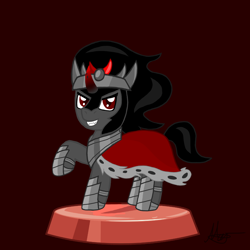 Size: 1000x1000 | Tagged: safe, artist:katya, character:king sombra, species:pony, species:unicorn, cute, figure, male, pocket ponies, solo, sombradorable