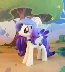Size: 764x850 | Tagged: safe, artist:krowzivitch, oc, oc:melody shard, species:pegasus, species:pony, bow, female, figurine, hair bow, mare, solo, toy, two toned wings, wings