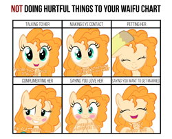 Size: 2400x1950 | Tagged: safe, artist:mrkat7214, character:bright mac, character:pear butter, species:earth pony, species:pony, ship:brightbutter, blushing, crying, cute, dialogue, disembodied hoof, doing loving things, female, male, mare, marriage proposal, meme, offscreen character, pearabetes, petting, shipping, solo focus, straight, tears of joy, vector