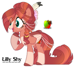 Size: 1961x1771 | Tagged: safe, artist:pegasski, artist:sweet-psycho-uwu, base used, oc, oc only, oc:lilly shy, oc:lily sky, parent:big macintosh, parent:fluttershy, parents:fluttermac, species:pegasus, species:pony, eye clipping through hair, feather in hair, female, mare, offspring, simple background, solo, transparent background, two toned wings, wings