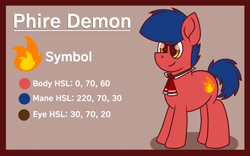 Size: 1920x1200 | Tagged: safe, artist:thebadbadger, oc, oc:phire demon, species:pony, reference sheet