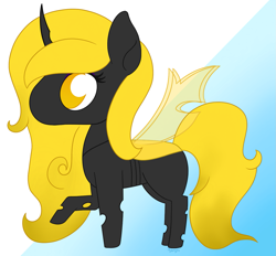Size: 1371x1273 | Tagged: safe, artist:dyonys, oc, species:changeling, chibi, ych result, yellow changeling