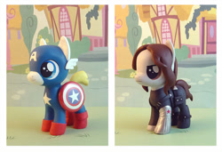 Size: 1168x800 | Tagged: safe, artist:krowzivitch, species:pony, captain america, colt, figurine, male, ponified, winter soldier