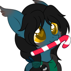 Size: 1280x1280 | Tagged: safe, artist:t-aroutachiikun, base used, oc, oc:mystic flare, species:pony, bust, candy, candy cane, food, heart eyes, male, portrait, simple background, solo, stallion, transparent background, wingding eyes