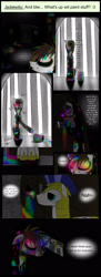 Size: 1200x3300 | Tagged: safe, artist:didun850, oc, oc only, oc:chase, oc:peace dove, species:pony, comic:ask chase the pony, ask, clothing, comic, heterochromia, hoodie, hoof shoes, male, paint, paint can, royal guard, sharp teeth, smiling, stallion, teeth, tumblr