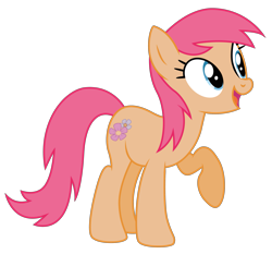 Size: 3225x3000 | Tagged: safe, artist:dragonchaser123, character:tropical spring, species:earth pony, species:pony, background pony, female, mare, open mouth, raised hoof, simple background, transparent background, vector
