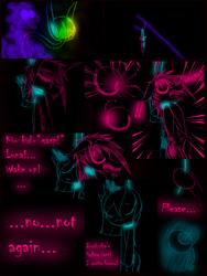 Size: 1200x1600 | Tagged: safe, artist:didun850, oc, oc:chase, species:alicorn, species:pony, comic:ask chase the pony, comic, crescent moon, dialogue, female, filly, glowing eyes, hanging, hanging (by neck), lineart, male, moon, shadow pony, stallion