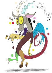 Size: 1000x1400 | Tagged: safe, artist:didun850, character:discord, species:draconequus, cute, discute, levitation, looking at you, magic, male, simple background, solo, telekinesis, transparent background