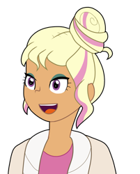 Size: 1245x1548 | Tagged: safe, artist:berrypunchrules, equestria girls:movie magic, g4, my little pony: equestria girls, my little pony:equestria girls, spoiler:eqg specials, bust, chestnut magnifico, eyeshadow, female, makeup, open mouth, solo