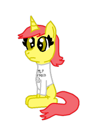 Size: 486x548 | Tagged: safe, artist:nightshadowmlp, oc, oc:game point, species:pony, species:unicorn, end of ponies, female, firealpaca, missing cutie mark, sad face, simple background, solo, transparent background