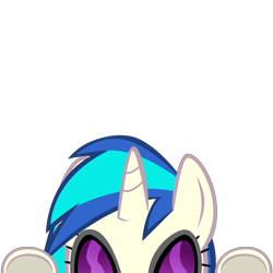 Size: 10000x10000 | Tagged: safe, artist:mrkat7214, part of a set, character:dj pon-3, character:vinyl scratch, species:pony, species:unicorn, absurd resolution, cute, female, glasses, mare, peekaboo, peeking, simple background, solo, transparent background, underhoof, vector, vinylbetes