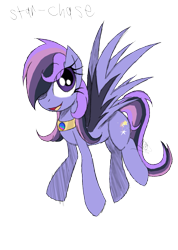 Size: 985x1385 | Tagged: safe, artist:didun850, oc, oc only, oc:star chaser, species:pegasus, species:pony, flying, hair over one eye, jewelry, necklace, open mouth, pegasus oc, simple background, smiling, solo, transparent background, wings