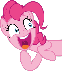Size: 8965x10243 | Tagged: safe, artist:mrkat7214, character:pinkie pie, species:earth pony, species:pony, absurd resolution, faec, female, laughing, simple background, solo, teeth, transparent background, uvula, vector