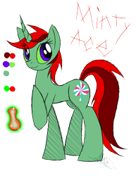 Size: 888x1150 | Tagged: safe, artist:didun850, oc, oc only, oc:minty ace, species:pony, species:unicorn, eye clipping through hair, female, horn, mare, raised hoof, signature, simple background, smiling, transparent background, unicorn oc