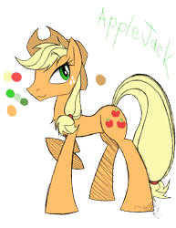 Size: 888x1150 | Tagged: safe, artist:didun850, character:applejack, species:earth pony, species:pony, clothing, female, freckles, hat, mare, raised hoof, signature, simple background, smiling, solo, transparent background