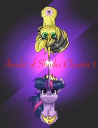 Size: 1280x1674 | Tagged: safe, artist:tillie-tmb, character:twilight sparkle, character:twilight sparkle (alicorn), oc, oc:tempest, species:alicorn, species:pony, comic:the amulet of shades, grimdark series