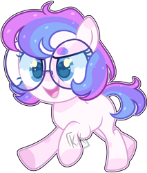 Size: 1468x1720 | Tagged: safe, artist:kurosawakuro, base used, oc, oc only, parents:vinylpie, species:earth pony, species:pony, female, filly, glasses, simple background, solo, transparent background, white outline
