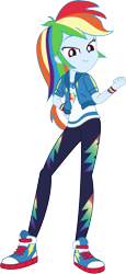 Size: 2954x6421 | Tagged: safe, artist:marcorois, character:rainbow dash, episode:street chic, g4, my little pony: equestria girls, my little pony:equestria girls, spoiler:eqg series (season 2), absurd resolution, clothing, converse, female, geode of super speed, magical geodes, pants, shoes, simple background, solo, transparent background, wristband