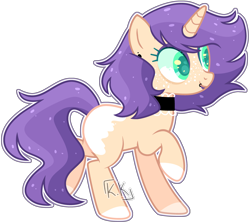 Size: 3531x3135 | Tagged: safe, artist:kurosawakuro, base used, oc, species:pony, species:unicorn, choker, coat markings, colored hooves, female, freckles, lip piercing, mare, outline, piercing, simple background, solo, transparent background