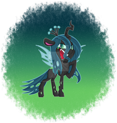 Size: 1600x1673 | Tagged: safe, artist:missmele-madness, character:queen chrysalis, species:changeling, my little pony:pony life, deviantart watermark, female, obtrusive watermark, simple background, solo, transparent background, watermark