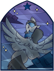 Size: 1024x1330 | Tagged: safe, artist:ak4neh, oc, oc only, oc:unknown, species:pegasus, species:pony, female, mare, simple background, solo, stained glass, transparent background