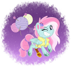 Size: 1600x1516 | Tagged: safe, artist:missmele-madness, character:kerfuffle, species:pegasus, species:pony, friendship is magic: rainbow roadtrip, g4, my little pony: friendship is magic, my little pony:pony life, deviantart watermark, female, mare, obtrusive watermark, one eye closed, simple background, solo, transparent background, unshorn fetlocks, watermark, wink