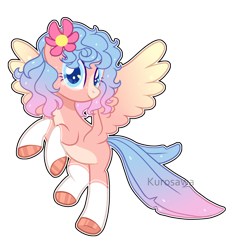 Size: 2304x2472 | Tagged: safe, artist:kurosawakuro, base used, oc, parent:pinkie pie, parent:princess skystar, parents:skypie, species:pegasus, species:pony, colored hooves, colored pupils, ethereal mane, female, galaxy mane, hybrid, interspecies offspring, magical lesbian spawn, offspring, simple background, solo, transparent background