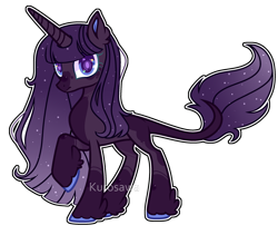 Size: 2560x2160 | Tagged: safe, artist:kurosawakuro, base used, oc, parent:tempest shadow, parent:twilight sparkle, parents:tempestlight, species:pony, species:unicorn, female, magical lesbian spawn, mare, offspring, simple background, solo, transparent background