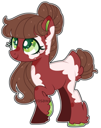 Size: 2673x3384 | Tagged: safe, artist:kurosawakuro, base used, oc, parent:big macintosh, parent:trouble shoes, parents:troublemac, species:earth pony, species:pony, colored pupils, female, high res, magical gay spawn, mare, offspring, simple background, solo, transparent background