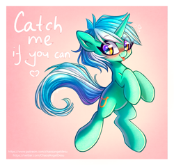 Size: 1055x1000 | Tagged: safe, artist:chaosangeldesu, character:lyra heartstrings, species:pony, species:unicorn, abstract background, blushing, bronybait, cute, female, lyrabetes, patreon link, solo, tongue out