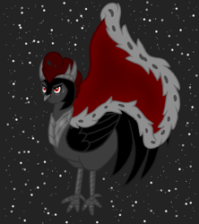 Size: 800x900 | Tagged: safe, alternate version, artist:katya, character:king sombra, species:bird, species:rooster, male, solo