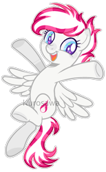 Size: 956x1552 | Tagged: safe, artist:kurosawakuro, base used, oc, oc only, oc:cherry flame, species:pegasus, species:pony, colored pupils, female, mare, simple background, solo, transparent background, white outline