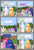 Size: 3254x4838 | Tagged: safe, artist:gutovi, character:applejack, character:fluttershy, character:pinkie pie, character:princess celestia, character:princess luna, character:rainbow dash, character:rarity, character:twilight sparkle, character:twilight sparkle (alicorn), species:alicorn, species:earth pony, species:pegasus, species:pony, species:unicorn, comic:why me!?, ship:applelestia, alternate ending, alternate hairstyle, comic, explicit series, female, lesbian, mane six, missing accessory, neigh, pigtails, shipping, shipping denied, show accurate, sun, sunrise, sweet apple acres