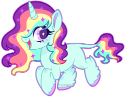 Size: 2790x2150 | Tagged: safe, artist:kurosawakuro, base used, oc, parent:rainbow dash, parent:sunset shimmer, parents:sunsetdash, species:pony, species:unicorn, colored pupils, female, high res, magical lesbian spawn, mare, offspring, simple background, solo, transparent background