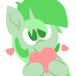 Size: 1200x1200 | Tagged: safe, artist:thebadbadger, oc, oc only, oc:cassi marinera, species:pony, species:unicorn, heart, simple background, solo, transparent background