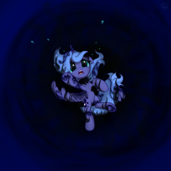 Size: 1600x1600 | Tagged: safe, artist:nimaru, character:princess luna, species:pony, cute, darkness, female, hand, nightmare forces, s1 luna, solo