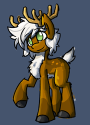 Size: 1644x2280 | Tagged: safe, artist:spheedc, oc, oc only, oc:sirpsychojr, species:deer, chest fluff, clothing, commission, digital art, pale belly, raised hoof, simple background