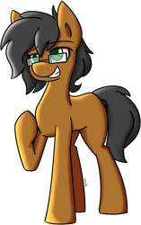 Size: 2115x3366 | Tagged: safe, artist:spheedc, oc, oc:notetaker, species:earth pony, species:pony, commission, digital art, glasses, male, simple background, solo, stallion, transparent background