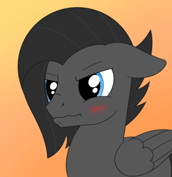 Size: 1226x1269 | Tagged: safe, artist:dyonys, oc, oc:tanner, species:pegasus, species:pony, angry, blushing, ear down, male, stallion