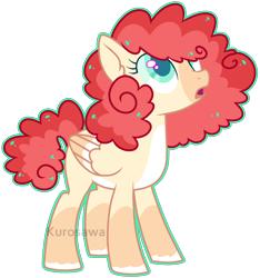 Size: 1824x1950 | Tagged: safe, artist:kurosawakuro, base used, oc, oc only, parent:pear butter, parent:posey shy, species:pegasus, species:pony, female, high res, magical lesbian spawn, mare, offspring, outline, parents:poseybutter, simple background, solo, transparent background